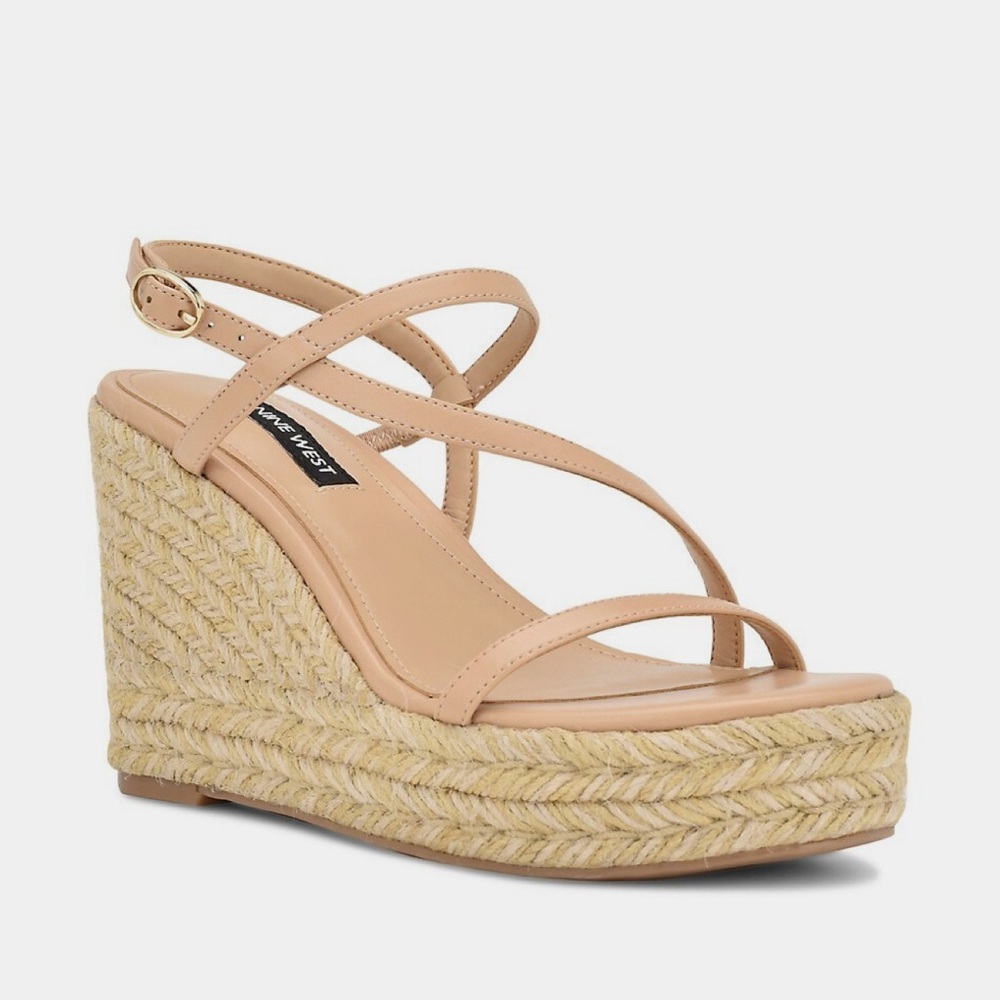 Nine West Tan Wedge Sandals